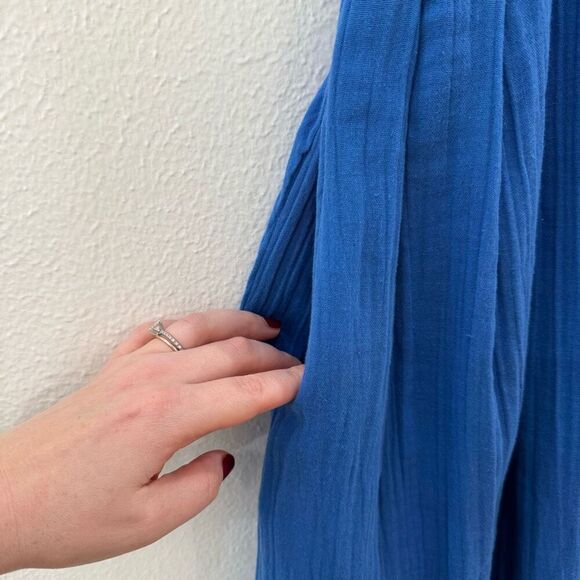 Mille Resort & Travel Women’s XXS Blue Midi Catarina Dress Pockets Beach Summer - Picture 5 of 11